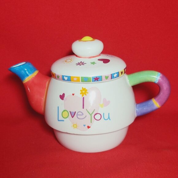 Vintage I Love You Small Teapot - Picture 1 of 12